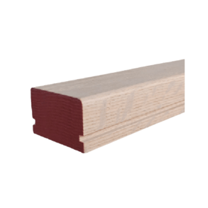 Modern square handrail with a rabbet cut groove