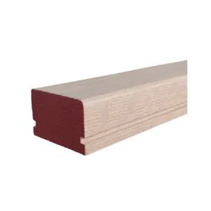 Modern square handrail with a rabbet cut groove