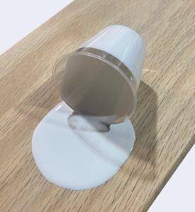 Stain in transparent cup